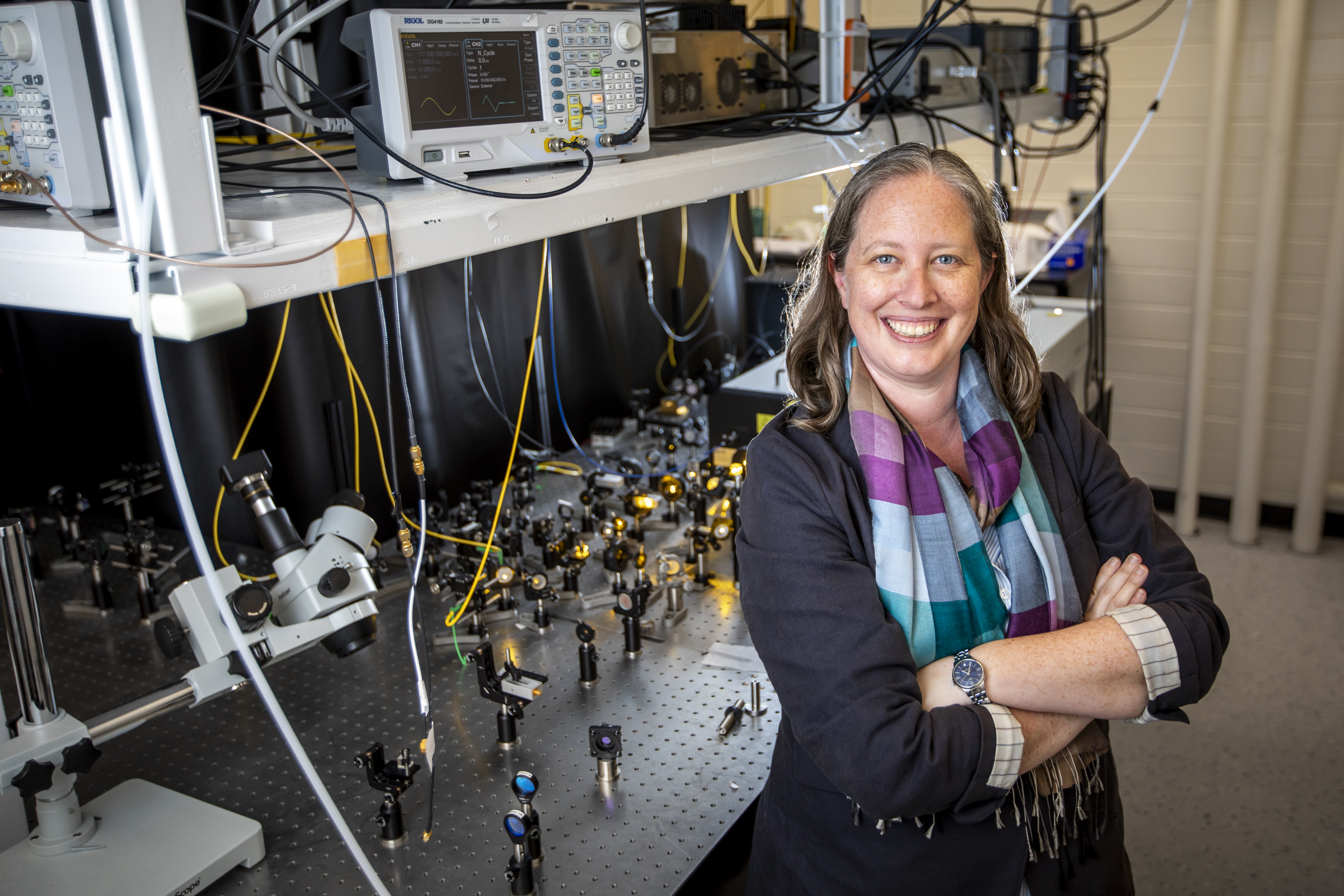 A photo of Elizabeth Goldschmidt in her lab