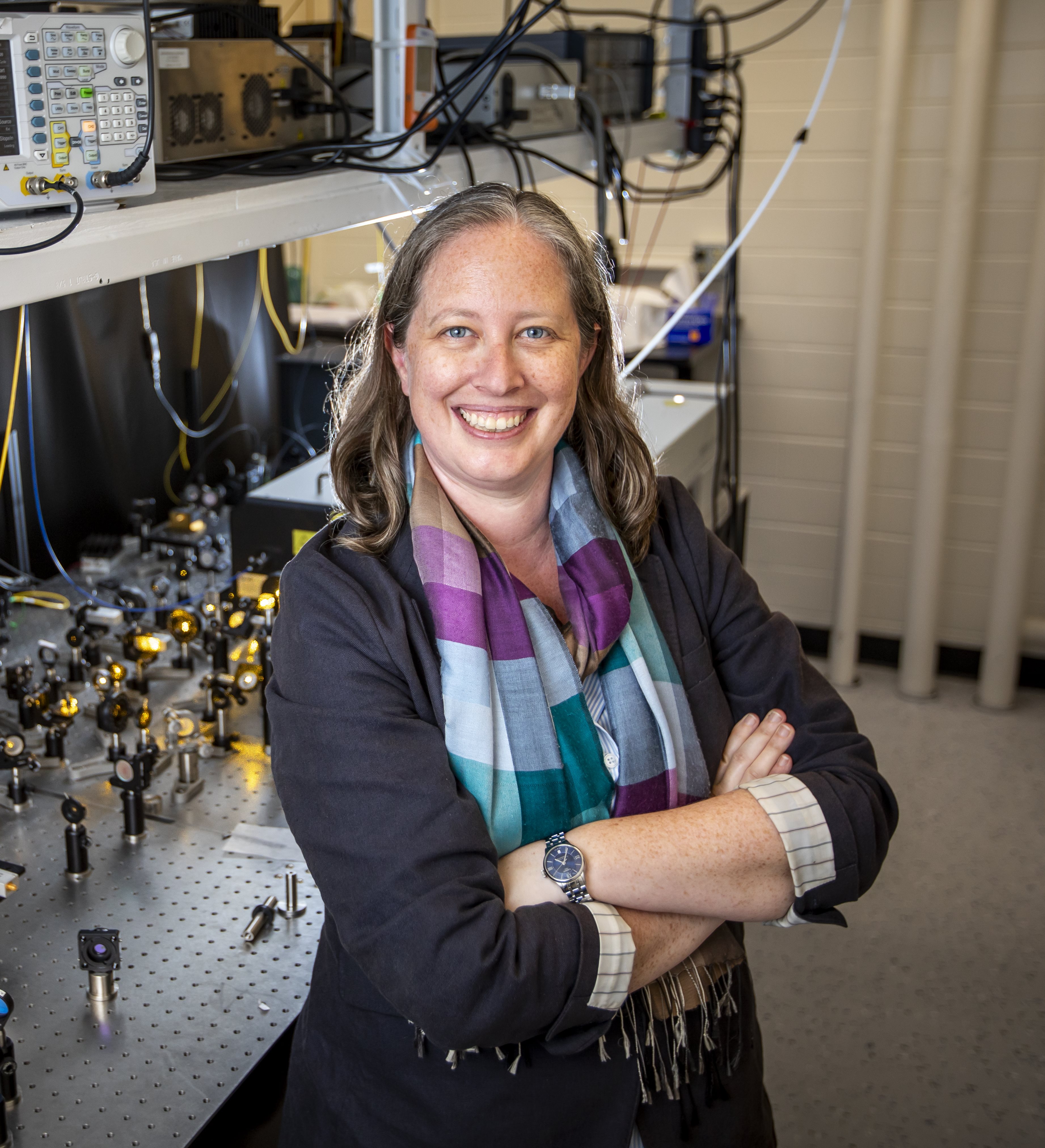 A photo of Elizabeth Goldschmidt in her lab