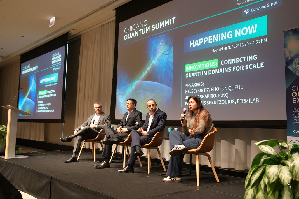 Kelsey Ortiz speaks on the panel Connecting Quantum Domains for Scale.