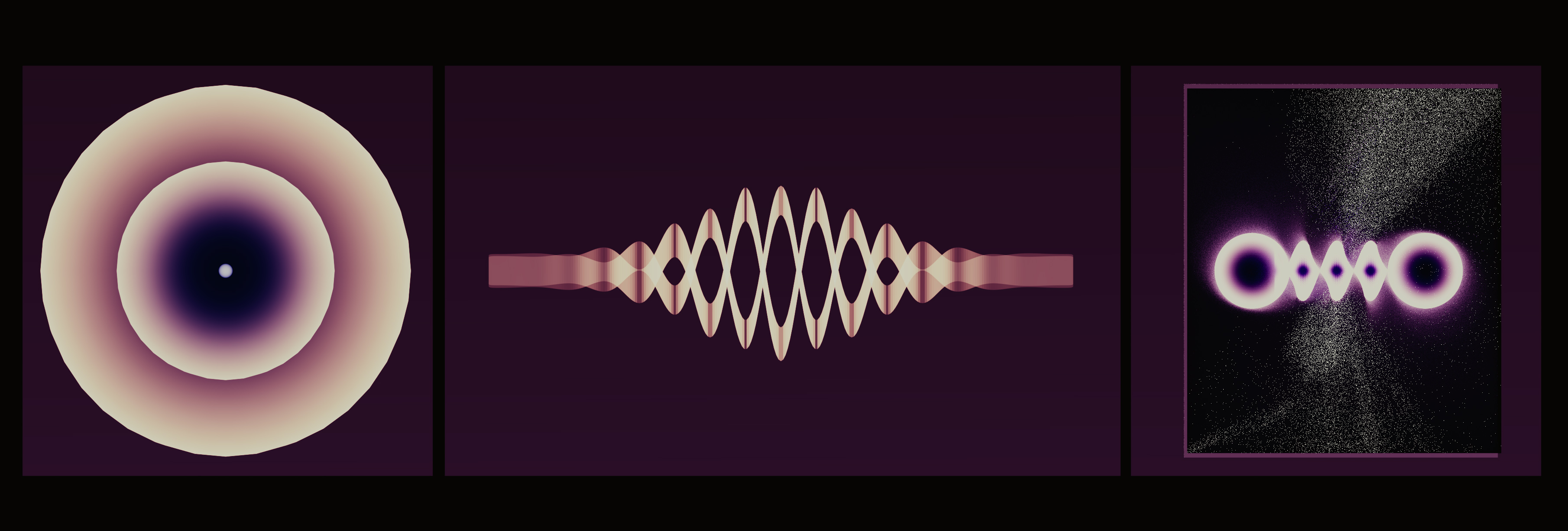 An image showing three different kinds of qubits