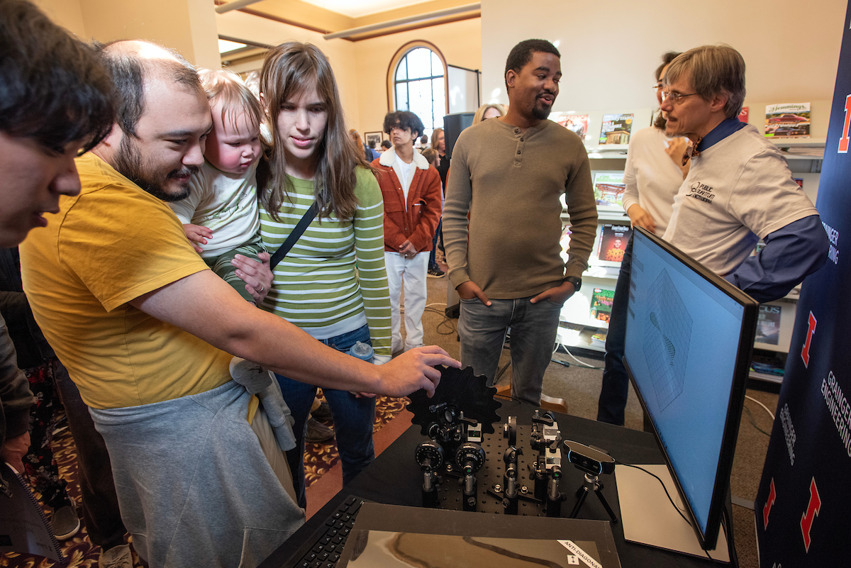 Public community members of all ages enjoy activities at the launch of the first public quantum network.