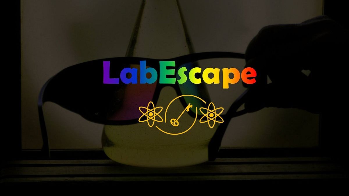 LabEscape logo in front of a science demo