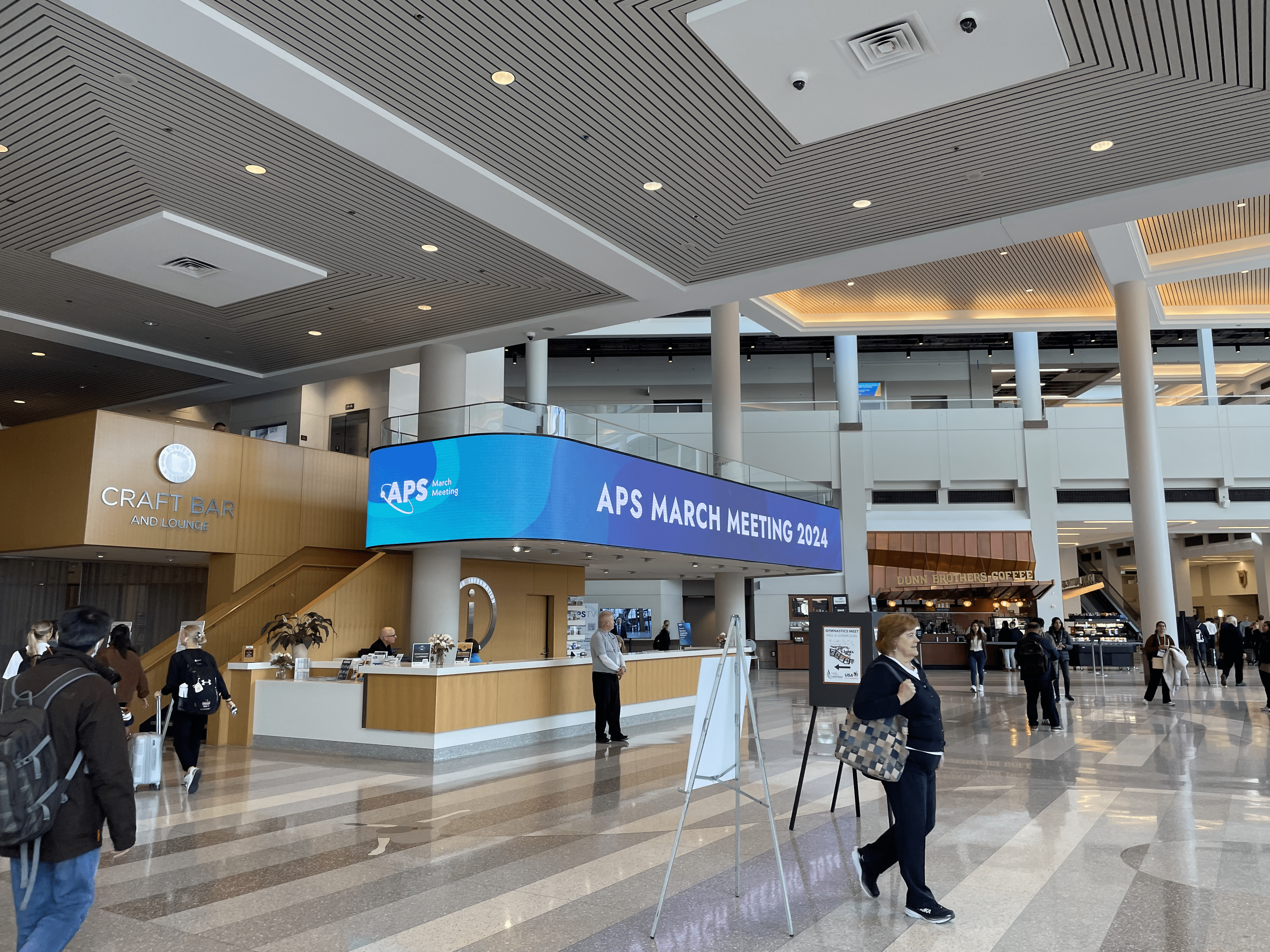 Lobby of the 2024 APS March Meeting at the Minneapolis Convention Center