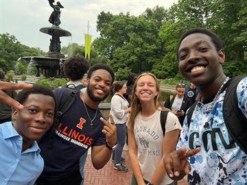 Illinois OQI Fellows (from left to right): Abdulsalam Odofin Kamorudeen, Praise Daniels, Margaux Basart, Joel Ruzindana