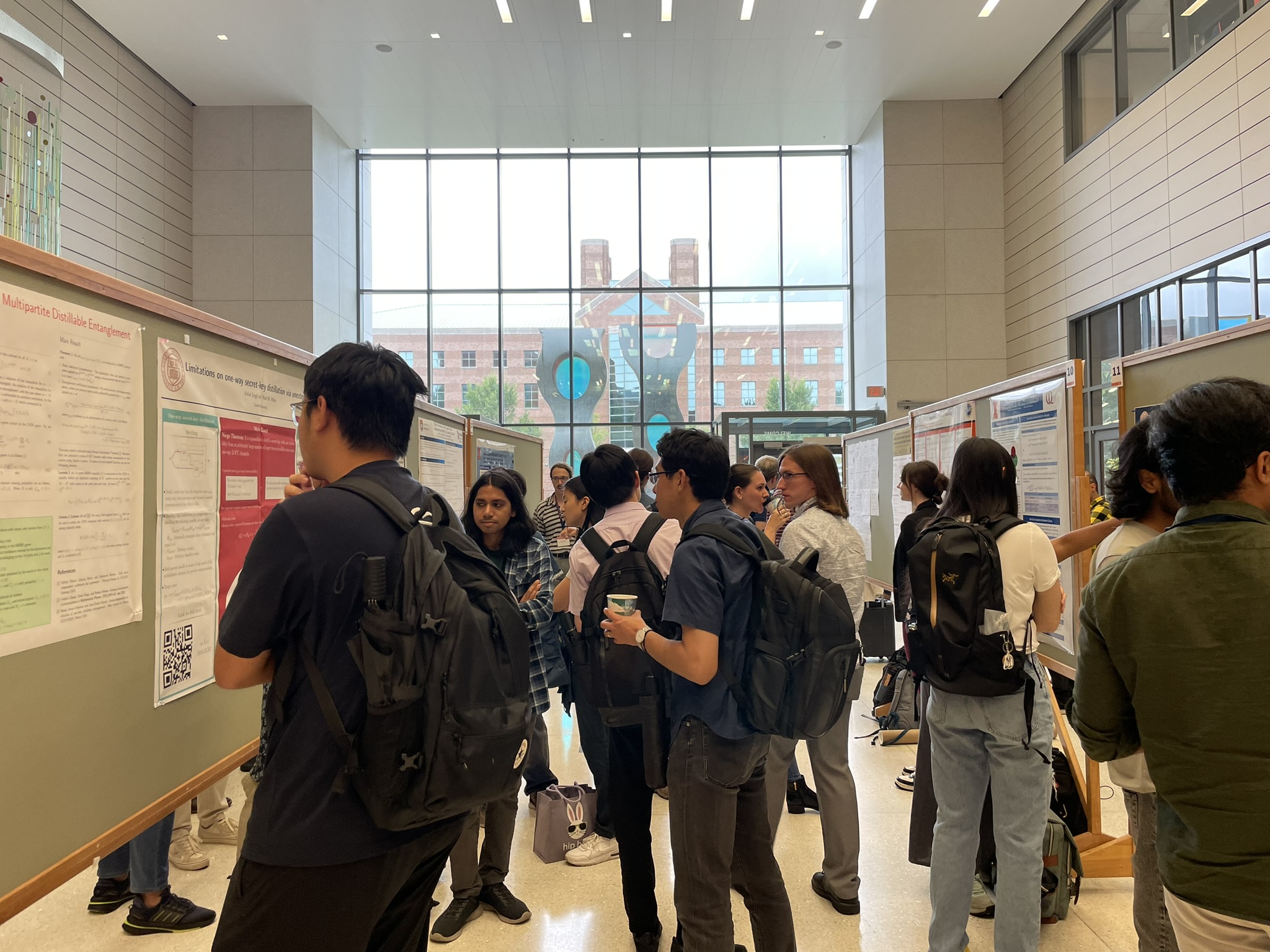 The poster session featured research from a variety of quantum information subdisciplines.